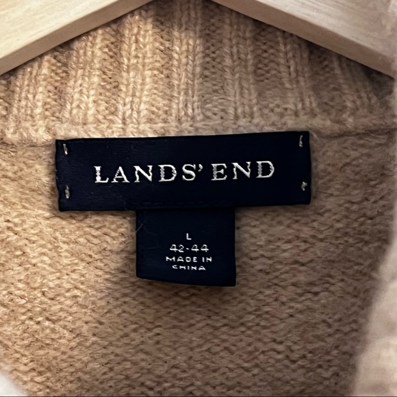 Vintage Wool Cashmere Lands’ End Cardigan Size L - Picture 4 of 5